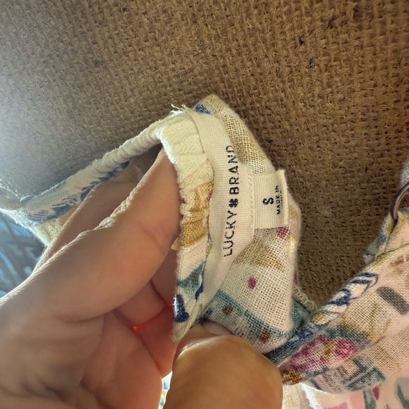 Printed Linen Slip Mini Dress - Picture 6 of 10